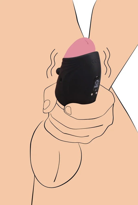 10XPleasureStrokeVibratingSiliconePenisSleeve