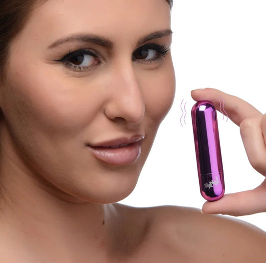 10XRechargeableVibratingMetallicBullet–Purple