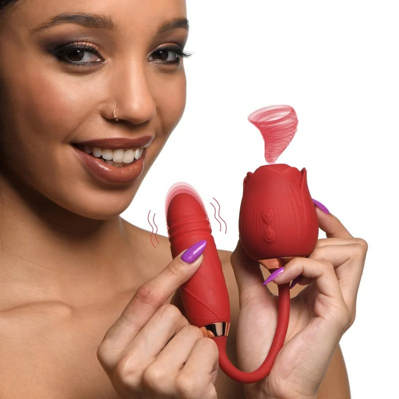 10XRompingRoseSuctionandThrustingVibrator