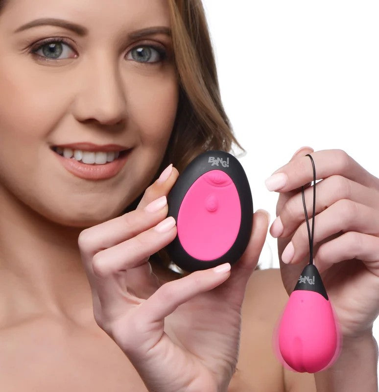 10XSiliconeVibratingEgg–Pink