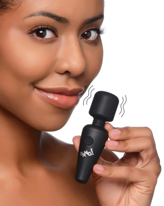 10XUltraPowerfulSiliconeMiniWand–Black