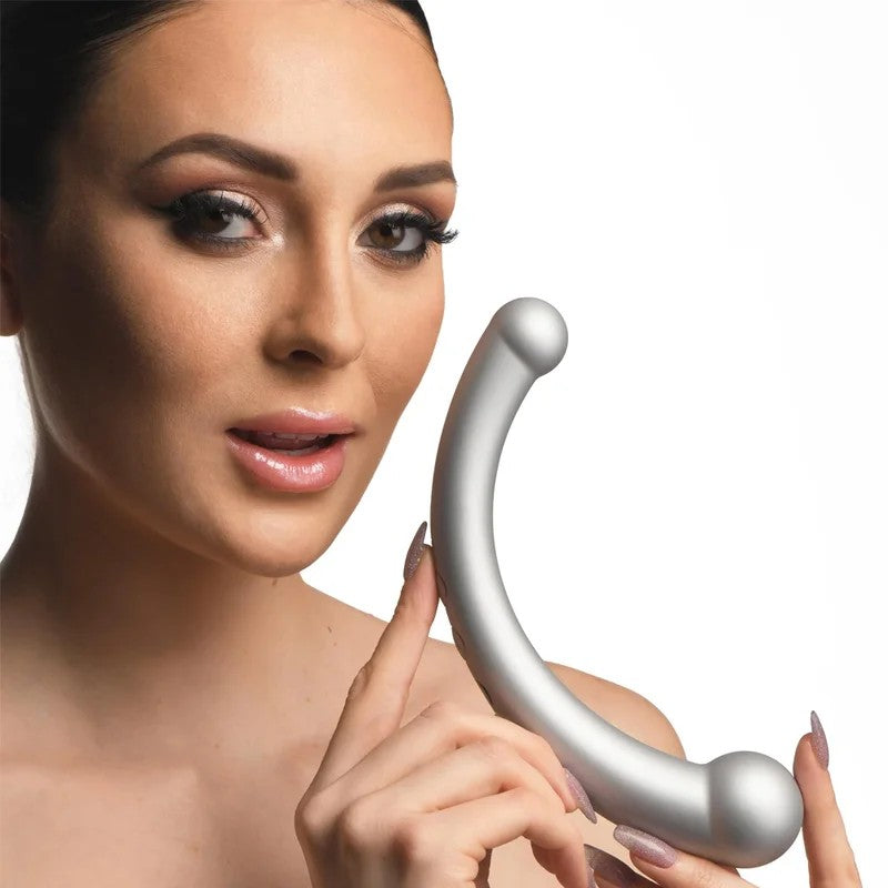 10XVibra-CrescentVibratingSiliconeDualEndedDildo