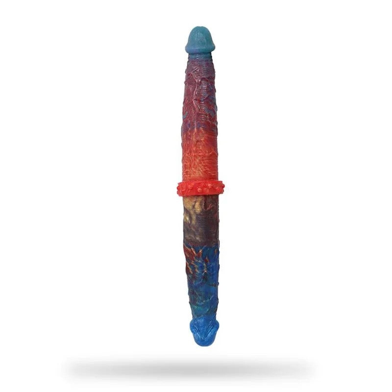 13.78‘’ColorfulDouble-EndedLiquidSiliconeAnalPlugDildo
