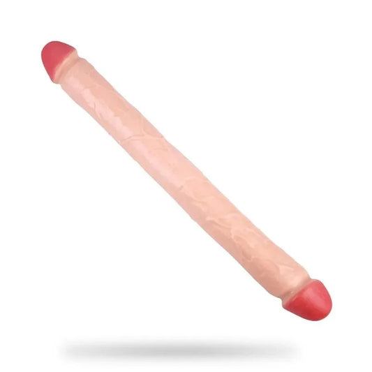 18.11‘’Double-EndedSoftSiliconeSimulatedAnusMasturbationDildo