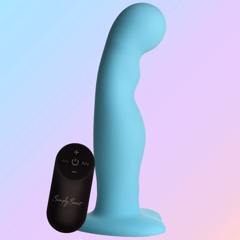 21XVibratingThickSiliconeDildo