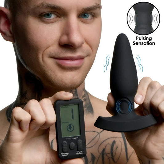 25XPulsingandVibratingSiliconePlugwithRemote