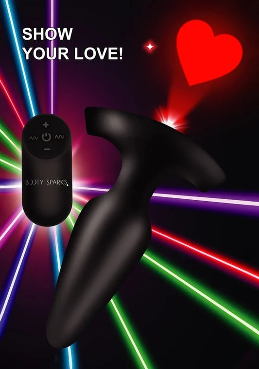 28XLaserHeartSiliconeAnalPlugwithRemote–Small