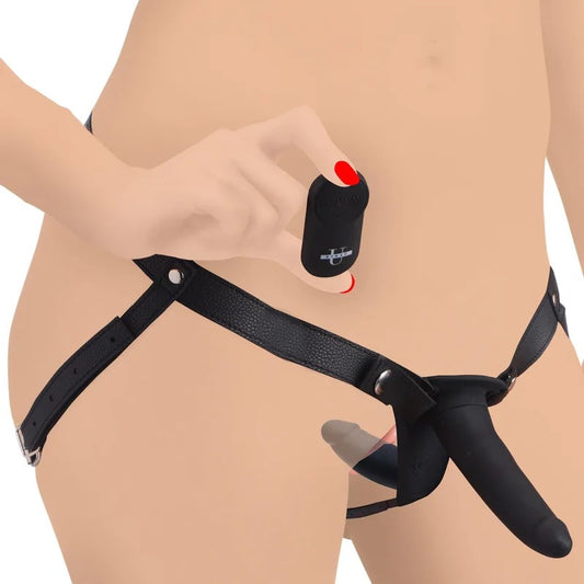 28XPowerPeggerBeginnerVibratingDoubleDildowithHarnessandRemote