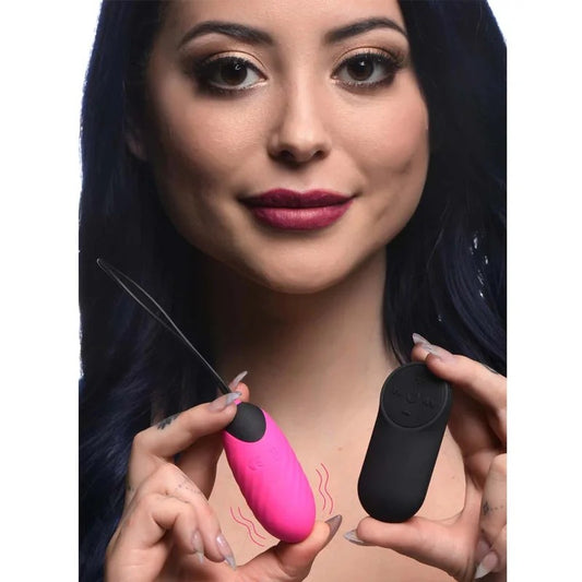 28XSwirlSiliconeEggVibratorwithRemote
