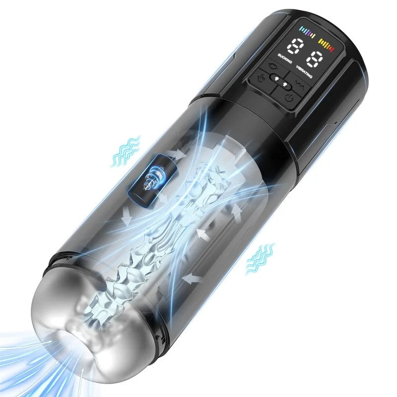 2in1WaterproofAutoSuctionVibrationMaleMasturbator
