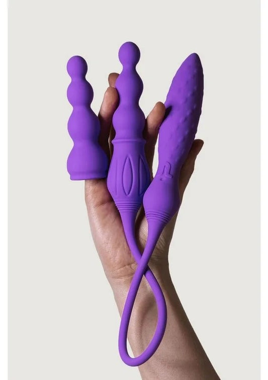 2xRechargeableSiliconeDoubleVibratorwithRemoteControl