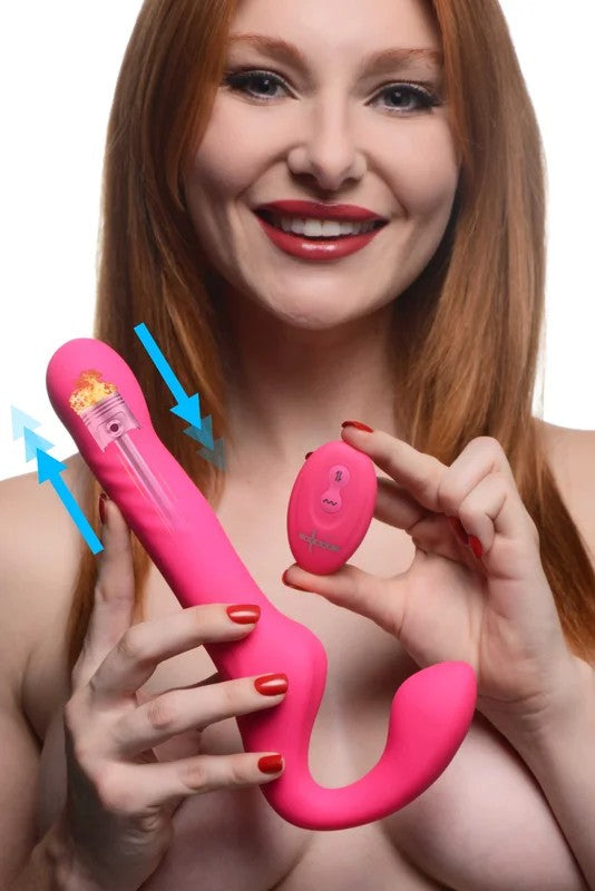 30XThrustingandVibratingStraplessStrap-OnWithRemoteControl
