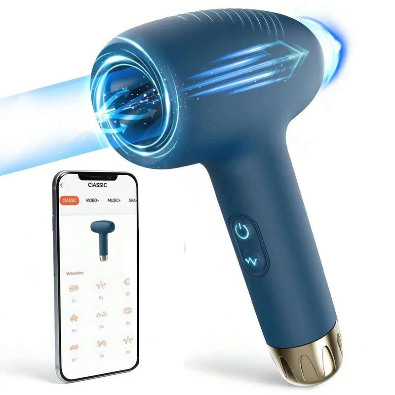 3in1DualOpenEndedMaleMasturbatorHairDryerPenisVibratorwithAppControl