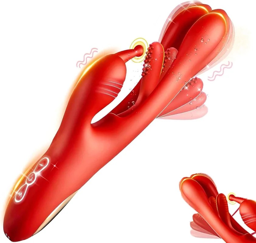 3IN1RabbitFlappingGSpotClitoralstimulationVibrator