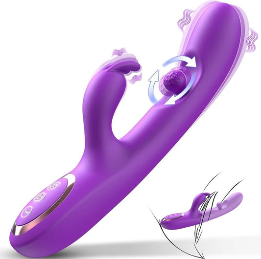 3In1RabbitVibrator360°RotationClitoralGSpotStimulator