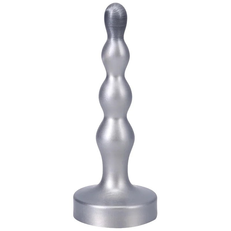 4.95″RippleSmallSiliconeAnalPlugDildo–Silver