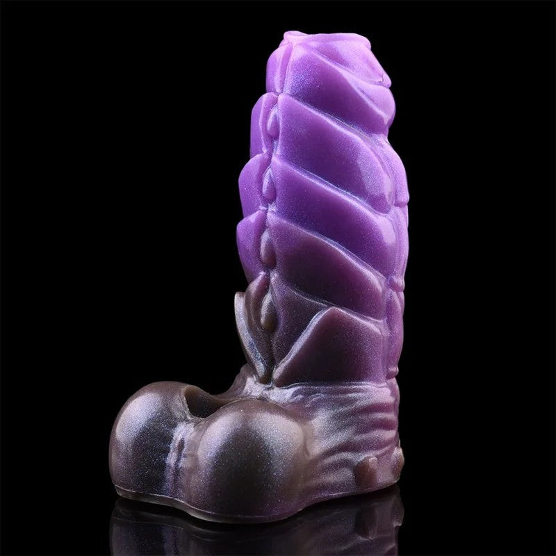 5.5-InchFantasyPenissleeveExtender–FlexibleCoilingwithBionicSkeletonandSpiralTexture