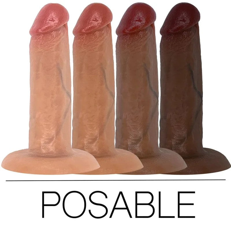5.5″SoRealPosableSiliconeDualDensityDildo