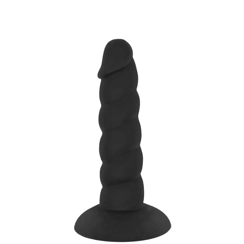 5″LoliSuctionCupSiliconeDildo–Black