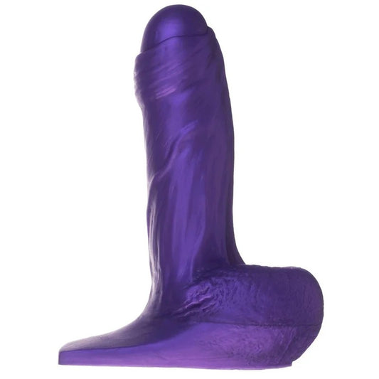 5″UncutDualDensitySiliconeDildo–Purple