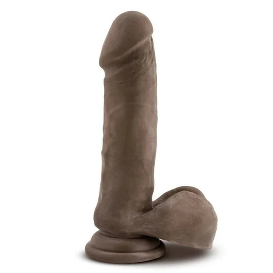 6.25″SensaFeelDualDensityFlexiShaftDildowithBalls–Chocolate