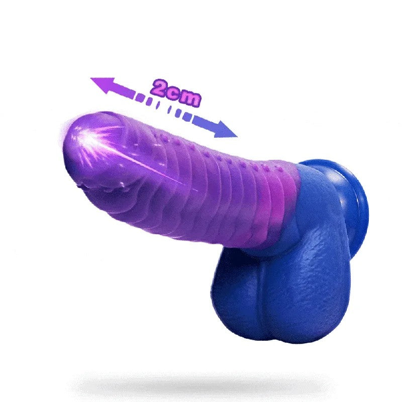 6.3‘’Lurevibe–TelescopicDildoSiliconeRealisticBigFakePenisDildoVibrator