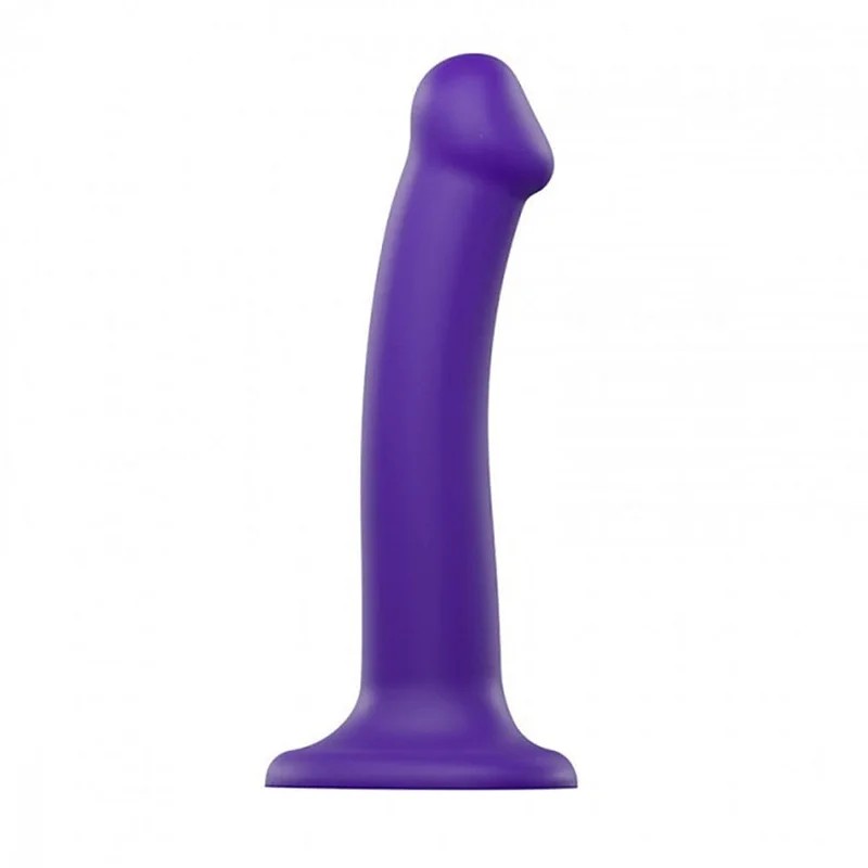 6.5″Strap-On-MeSiliconeDualDensityPosableDildo–Purple–Medium