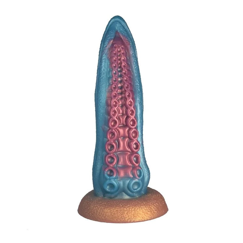 6.69‘’OceanBlueOctopusTentacleSiliconeAnalDilatorFantasyDildo