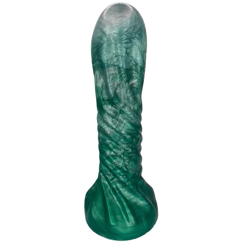 6.75″HeliosSpiralSiliconeDildo–PearlEmerald