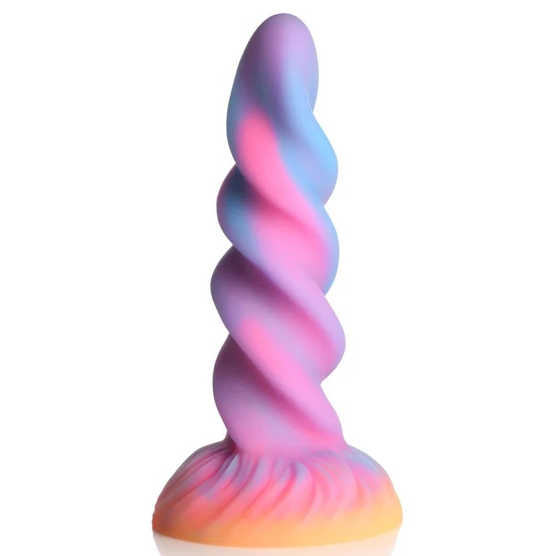 6.75″MoonRiderUnicornHornGlowintheDarkSiliconeDildo