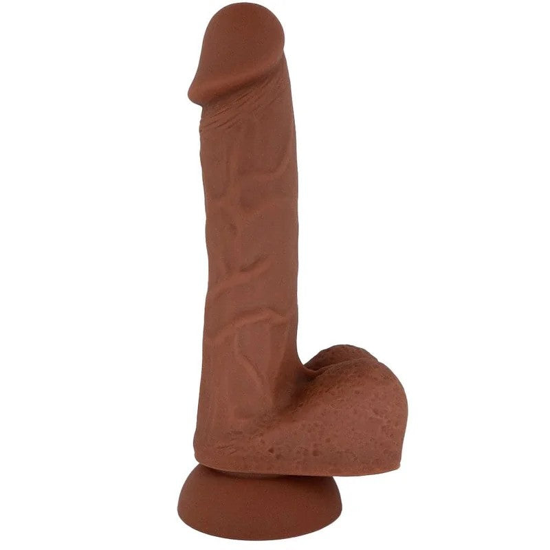 6″LennoxRealisticSiliconeDualDensitySuctionCupDildo–Mocha