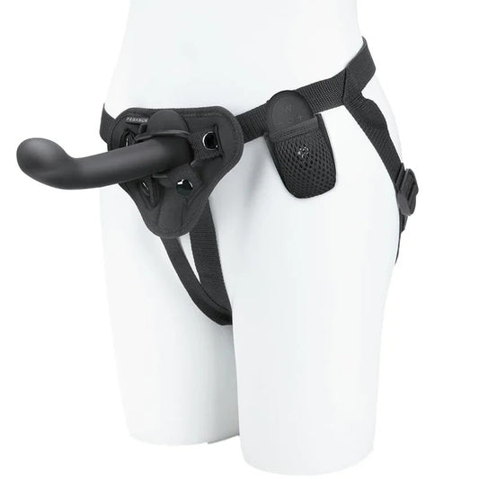 6″PegasusP-Spot/G-SpotPegRemoteControlDildo&Harness–Black