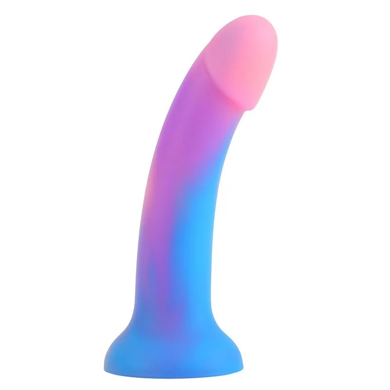 6″SolGlowintheDarkSiliconeDildo–Dusk