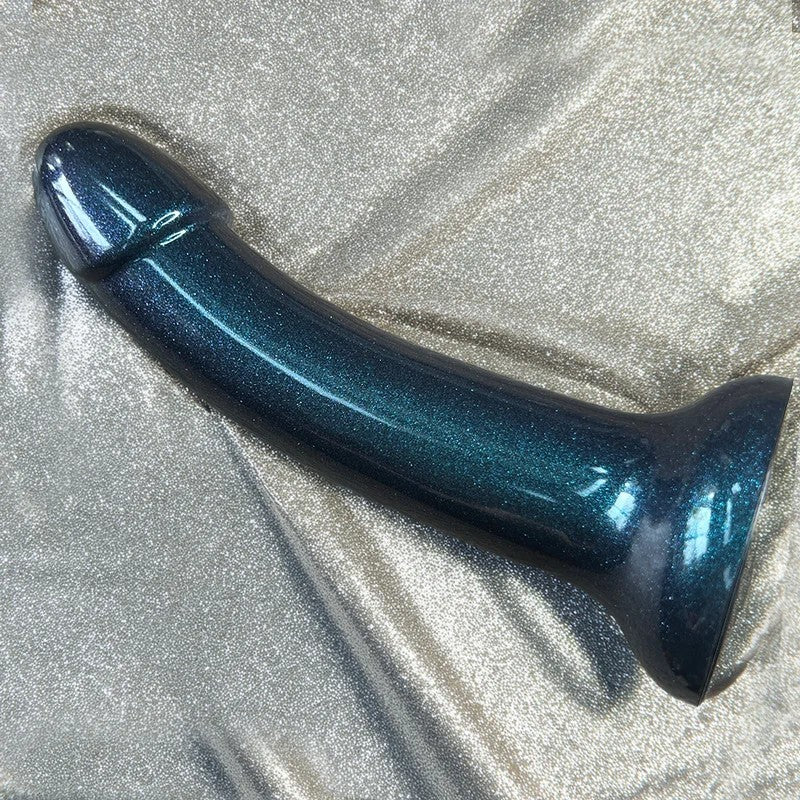 6″SolSiliconeDildo–AquaNoir[SmallBatch:1of3]