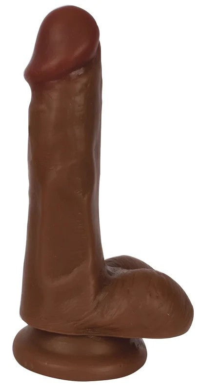 6InchSlimDildowithBalls–Medium