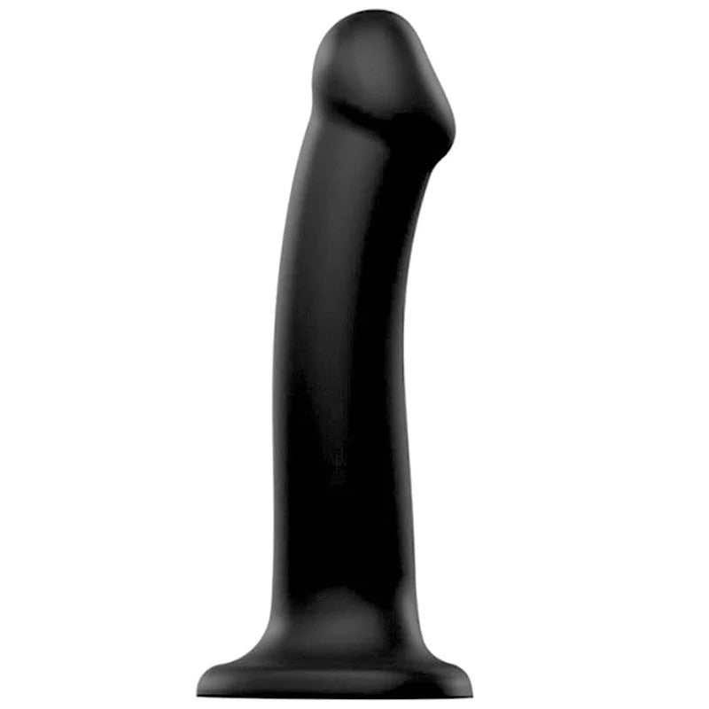 7.5″Strap-On-MeSiliconeDualDensityPosableDildo–Black–XL