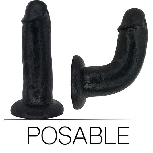 7″SoRealPosableSiliconeDualDensityDildo–Black