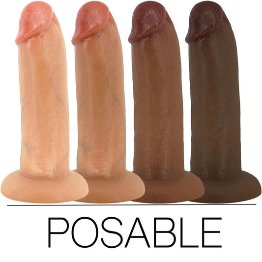 7″SoRealPosableSiliconeDualDensityDildo