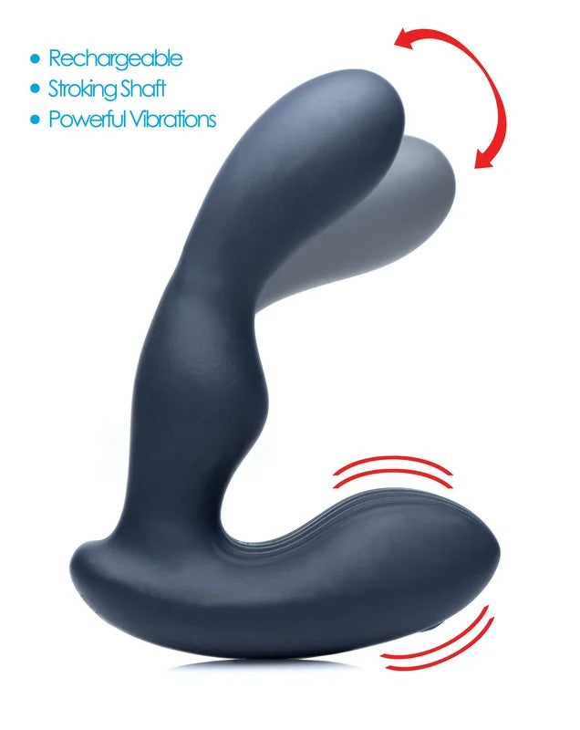 7XP-StrokeSiliconeProstateStimulatorwithStrokingShaft
