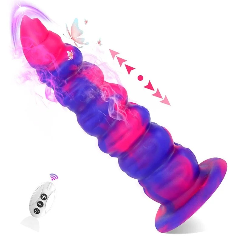 8.66‘’FantasyMonsterDildoVibratorThrustingDildoAnalBeadsVibrator