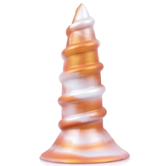 8.86‘’AIMITEXGoldSiliconeScrewSuperThickPenisButtPlugAnalSexToy