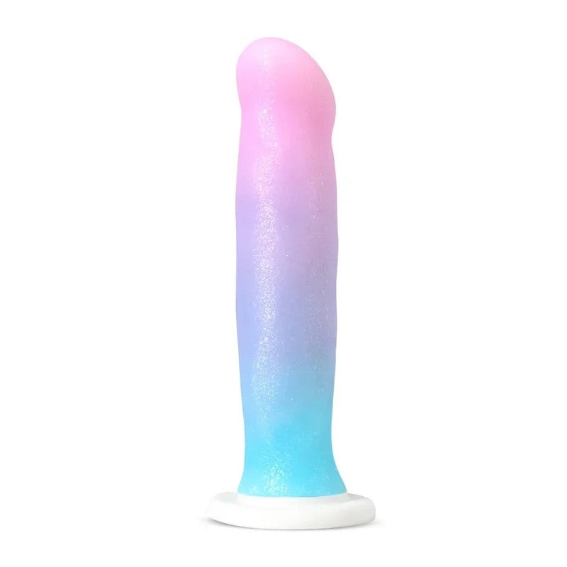 8″LuckyOmbreShimmerSiliconeSuctionBaseDildo