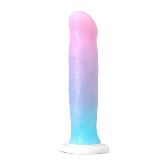 8″LuckyOmbreShimmerSiliconeSuctionBaseDildo