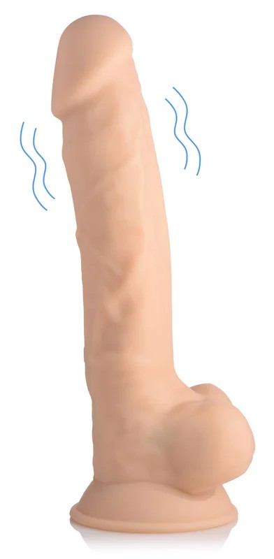 8InchSilexpanHypoallergenicSiliconeVibratingDildo–Light