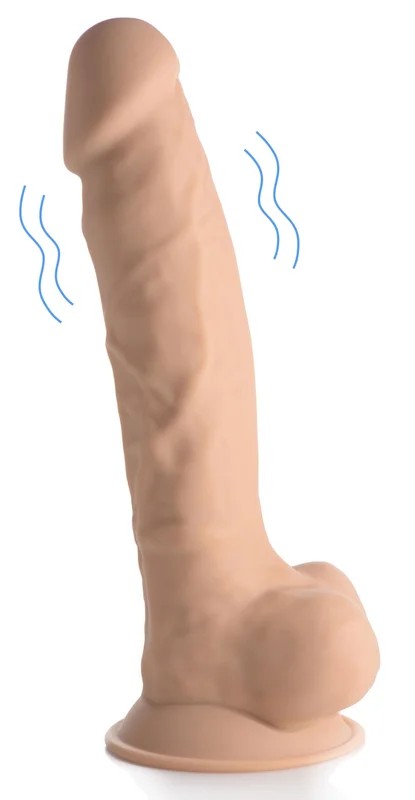 8InchSilexpanHypoallergenicSiliconeVibratingDildo–Medium