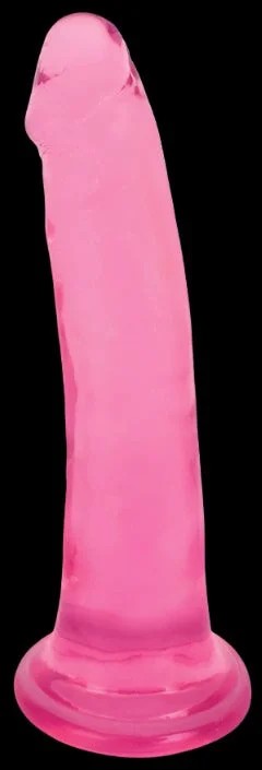 8InchSlimStickCherryIceDildobyCurveToys