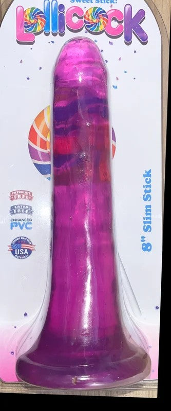 8InchSlimStickGrapeIceDildobyCurveToys