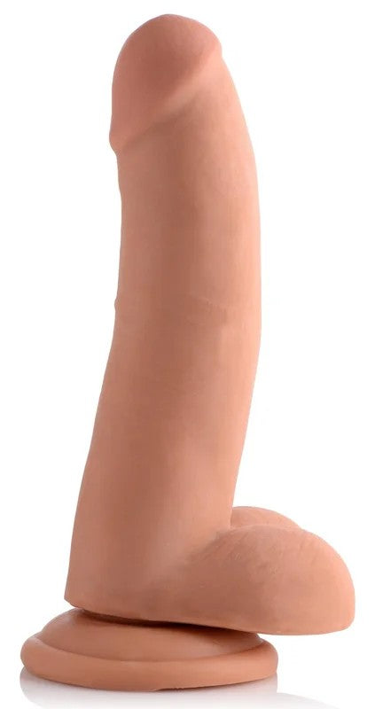 8InchUltraRealDualLayerSuctionCupDildo-MediumSkinTone