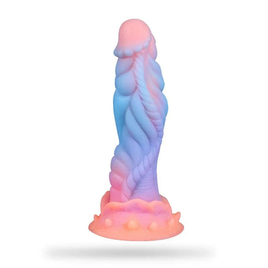9.05‘’FluorescentSiliconeButtPlugDildo