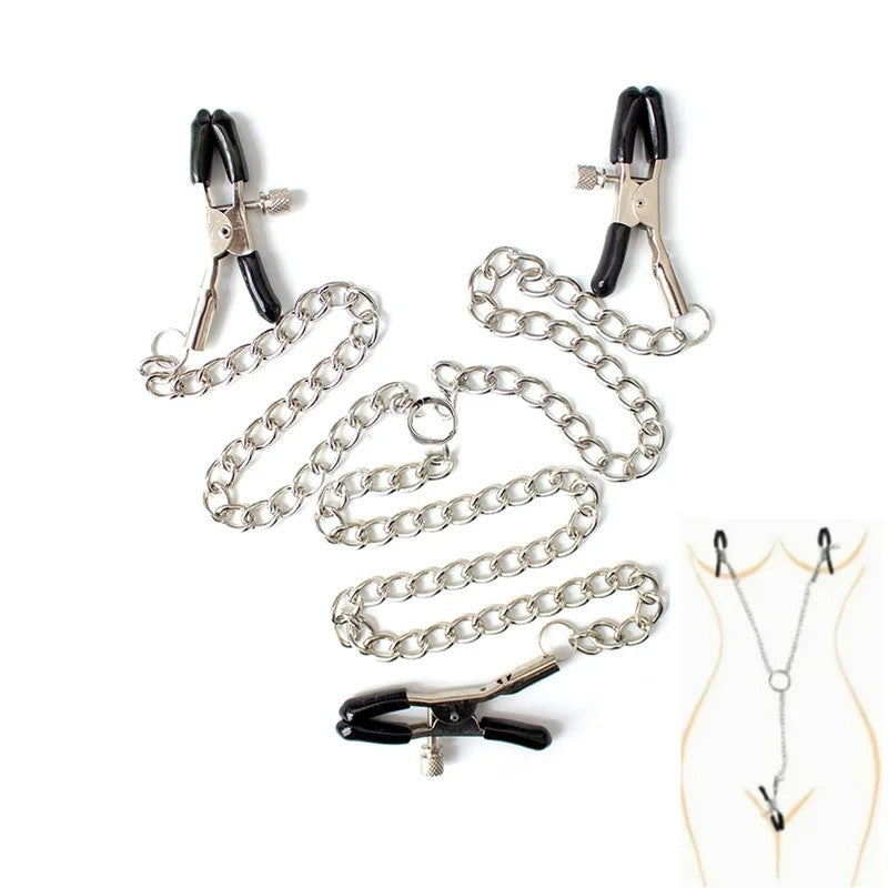 AdjustableNipple&ClitClampswithChain